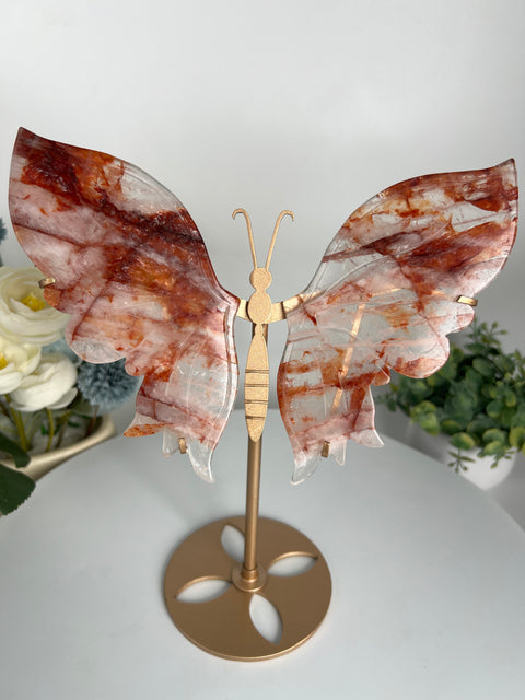 Crystal Wings handcrafted natural crystal Healing Angel Crystal Wings - Rose Quartz & Amethyst Wings for Meditation, Spiritual Gift for Women, Ethereal Decor