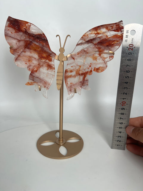 Crystal Wings handcrafted natural crystal Healing Angel Crystal Wings - Rose Quartz & Amethyst Wings for Meditation, Spiritual Gift for Women, Ethereal Decor